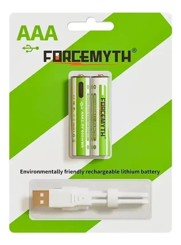Batería Pila Recargable Aaa Usb Tipo C